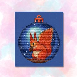 squirrel cross stitch pattern