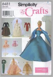 digital - vintage simplicity 8481 barbie sewing pattern - wardrobe clothes for dolls 11-1/2" - vintage 1980s - pdf