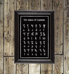 the runes of honorius. witchcraft home decor. witchy art print. 393.