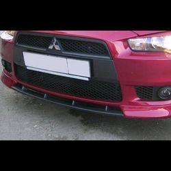 front bumper lip side splitter spoiler for mitsubishi lancer x 07-10 year.