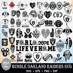 85 las vegas raiders bundle svg, raiders bundle svg, nfl svg, png, dxf, eps digital file