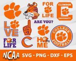 clemson tigers svg bundle, clemson tigers svg, sport svg, ncaa svg, png, dxf, eps