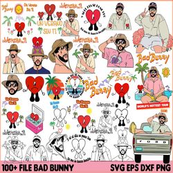 bad bunny 100 svg, bad bunny png, bad bunny svg cricut, bad bunny clipart, yhlqmdlg svg, bad bunny files