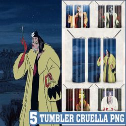 cruella tumbler, cruella png, tumbler design, digital download