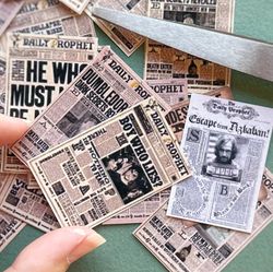 a newspaper from the magical world, for printing, miniature, dollhouse. digital download, doll miniature in 1:12 scale