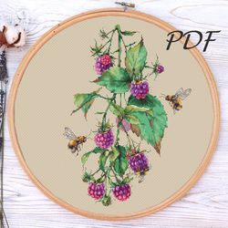 cross stitch blackberry cross stitch patterns design for embroidery pdf