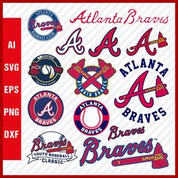 atlanta braves svg files - braves logo svg - atlanta braves png logo, mlb logo, clipart bundle