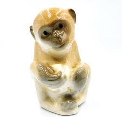 vintage porcelain figurine monkey lomonosov factory ussr 1980s