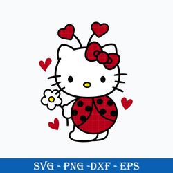 lady bug kitty svg, kitty love svg, hello kitty svg png dxf eps file