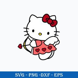 cupid kitty svg, hello cat cupid svg, cupid svg, love svg, png dxf eps file