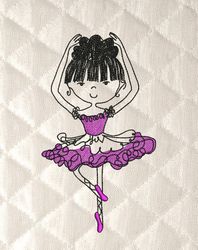 Ballerina embroidery design 3 Sizes reading pillow-INSTANT D0WNL0AD