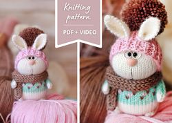 bunny knitting pattern, amigurumi bunny, plush bunny pattern, toy pattern pdf