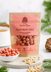 pine nut kernel in white chocolate with strawberries, 60gr.