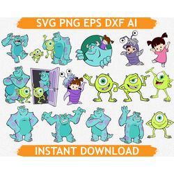 monsters inc svg, monsters inc eps, monsters inc png, wazowski svg, mike wazowski svg, monsters university, monsters svg