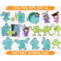 Monsters Inc characters svg, Mike Wazowski svg, Sulley svg, - Inspire Uplift