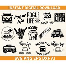 pogue life svg, pogue life eps, pogue life png, outer banks svg, outer banks shirts, outerbanks svg, pogue silhouette, p