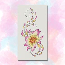 magic flower cross stitch pattern