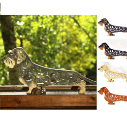 Statuette Wire-haired Dachshund, Figurine Dachshund Made Of Wood