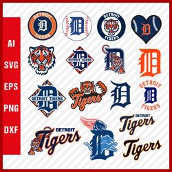 detroit tigers svg files - tigers logo svg - detroit tigers png logo, mlb logo, clipart bundle