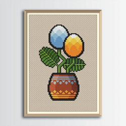 flowers cross stitch pattern 3, digital pdf