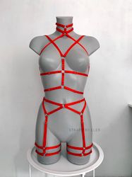 Harness set LUST, harness lingerie, harness bra, cage bra, s - Inspire  Uplift