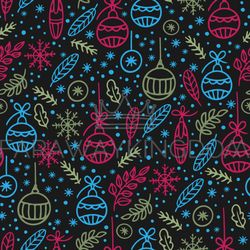 christmas abstract hygge hand drawn seamless pattern vector