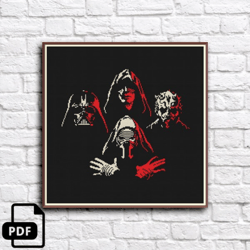 dark side cross stitch pattern , star wars cross stitch, darth vader, digital pdf