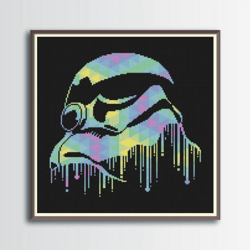 stormtrooper cross stitch pattern , star wars cross stitch, digital pdf