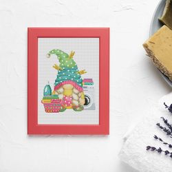 laundress, cross stitch pattern, girl cross stitch, housekeeper cross stitch, housekeeping cross stitch