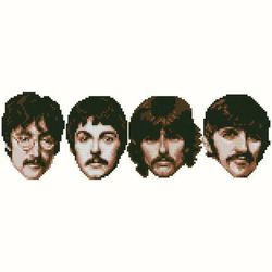 the beatles cross stitch pattern 1,  digital pdf