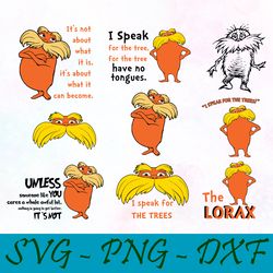 lorax svg,png,dxf, cat in the hat svg,png,dxf, cricut, dr seuss svg,png,dxf,cut file