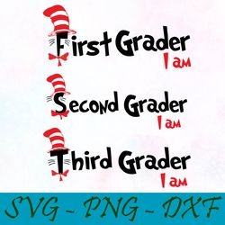 frist second third svg,png,dxf, cat in the hat svg,png,dxf, cricut, dr seuss svg,png,dxf, cut file