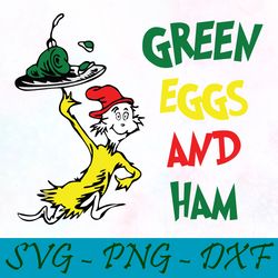 green eggs and ham svg,png,dxf, cat in the hat svg,png,dxf, cricut, dr seuss svg,png,dxf, cut file