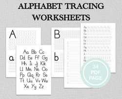 alphabet tracing printable, tracing letters, handwriting practice sheets, alphabet practice.