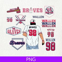 retro braves98 png, wallen png, wallen 98 braves png, wallen country music png, morgan wallen, western png, braves music