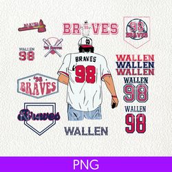 funny braves98 png, wallen png, wallen 98 braves png, wallen country music png, morgan wallen, western png, braves music