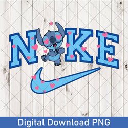 vintage nike stitch png, just do it stitch png, disney stitch sport png, disney nike png, nike merch png, nike matching