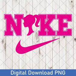 nike barbie girl png, just do it barbie png, disney barbie sport png, disney nike png, nike merch png, nike matching