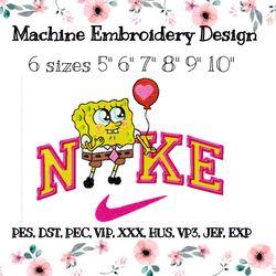 nike embroidery design sponge bob