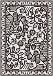 pdf cross stitch blackwork pattern - counted monochrome antique embroidery pattern - reproduction vintage sampler - 008