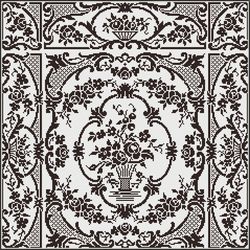 pdf cross stitch blackwork pattern - counted monochrome antique embroidery pattern - reproduction vintage sampler - 005