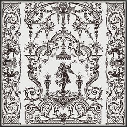 pdf cross stitch blackwork pattern - counted monochrome antique embroidery pattern - reproduction vintage sampler - 004