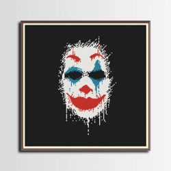 joker cross stitch pattern 3, dc comics cross stitch, digital pdf