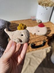 stuffed whale plushie toy. farmhouse decor. gift for best friend. miniature gray whale animal car accessory gift.