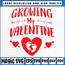 growing my valentine svg png, pregnancy announcement svg valentine's day, digital download