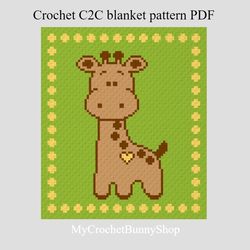 crochet corner to corner giraffe-2 blanket pattern pdf download