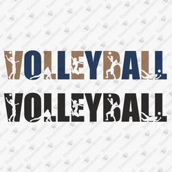 women's volleyball players sports svg cut file