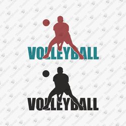 men's volleyball player silhouette sports svg cut file t-shirt design