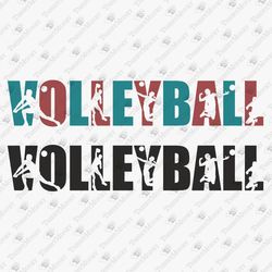 men's volleyball players athletes sports svg cut file