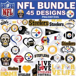 pittsburgh steelers  svg, pittsburgh steelers  bundle football teams svg, nfl teams svg, png, dxf